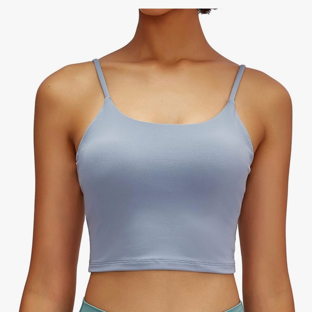 Amazon Lemedy Blue Tank top w/ built in bra